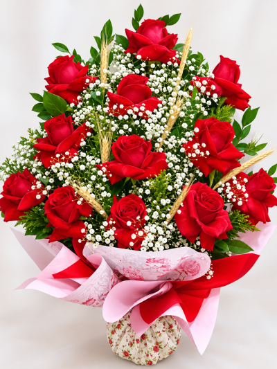 Ref. 1030 -  Buquê de Rosas. Elegante e Romântico.